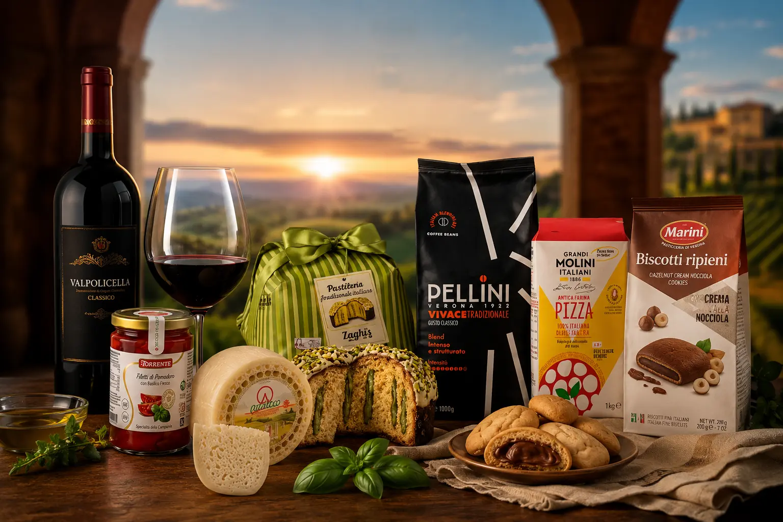 Italian food and wine products imported by Basso Foods
